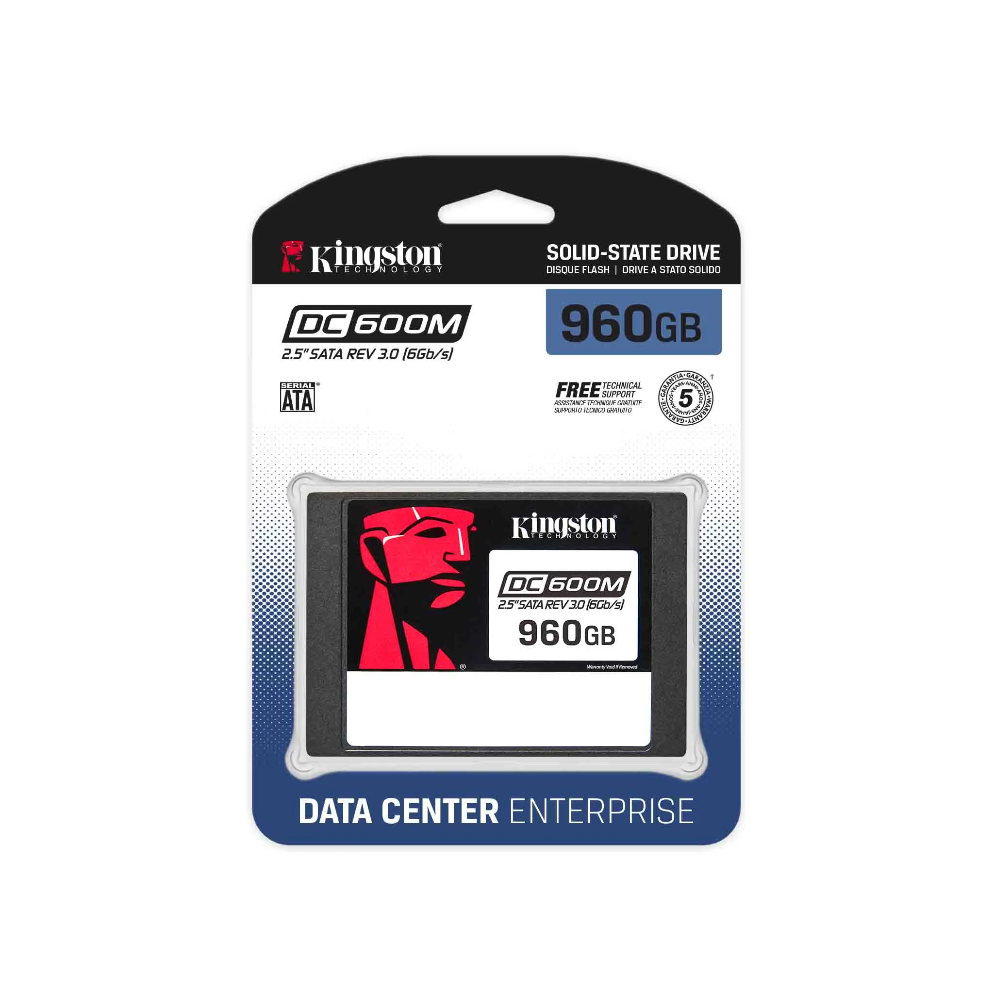DISCO SSD SATA EMPRESARIAL DC600M 960GB KINGSTON SATA III 2.5 P/SERVER
