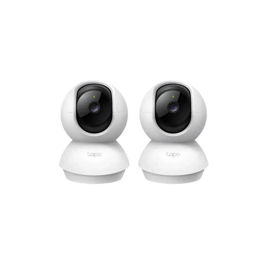 KIT X2 CÁMARA DE SEGURIDAD WI-FI IP TP-LINK TAPO SMART C200 V1 CON RESOLUCIÓN 2MP VISIÓN NOCTURNA INCLUIDA COLOR BLANCO